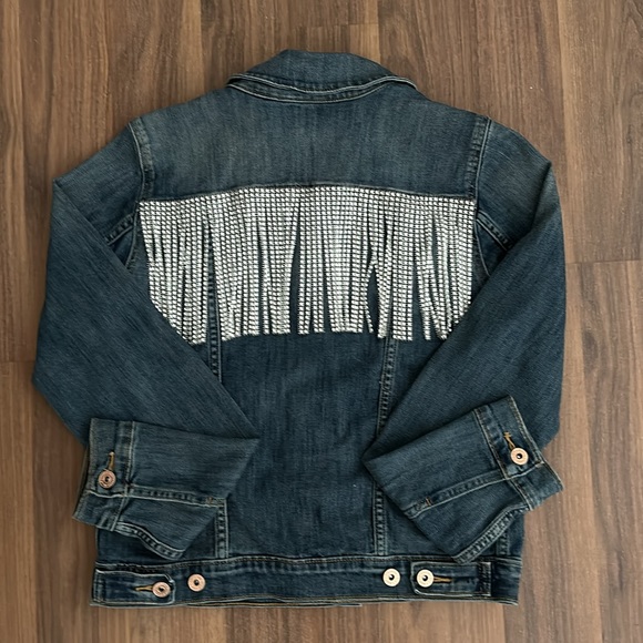 Signature Levi Strauss & Co Jean Jacket, gem tasseled back - Picture 2 of 4